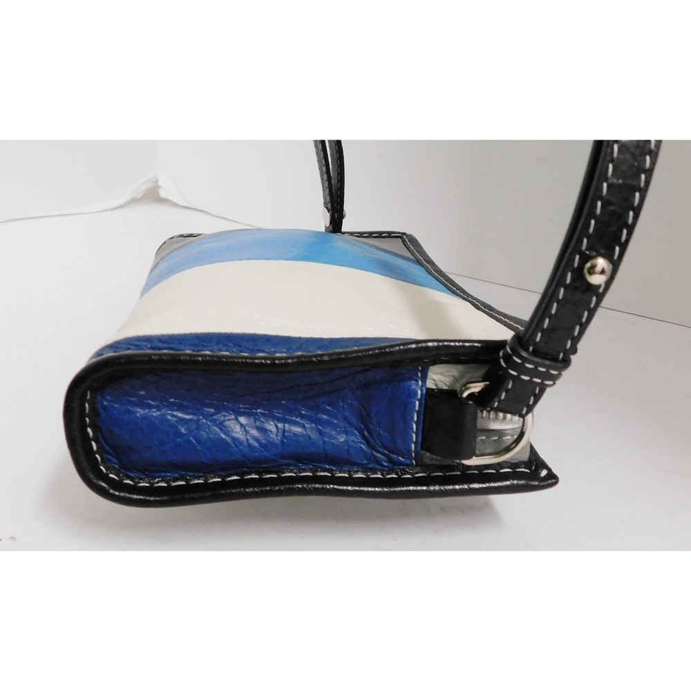 Balenciaga Bazer Striped Leather Multi Color Crossbody Bag - Picture 3 of 6